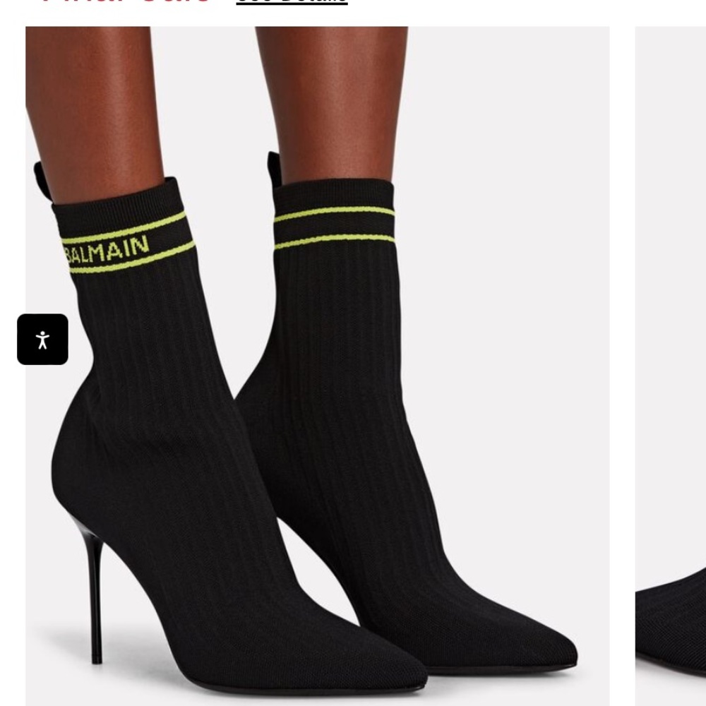 Balmain Skye 95 Knit Ankle Boots